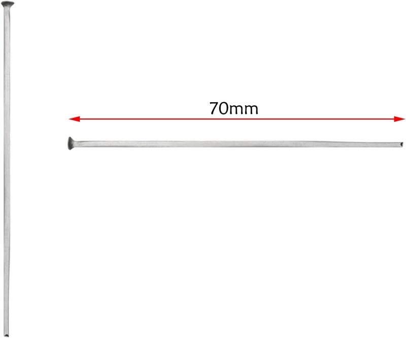 TAODAN Head Pins 200pcs 70mm 304 Stainless Steel Flat Head Pins Jewelry Making Pins 0.6mm Beading Pin - Image 4